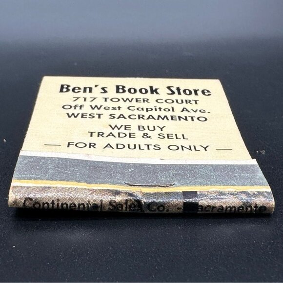 Vintage Matchbook Cover Pinup Girl Bens Adult Book Store Bikini Skier 1960s - Picture 5 of 8